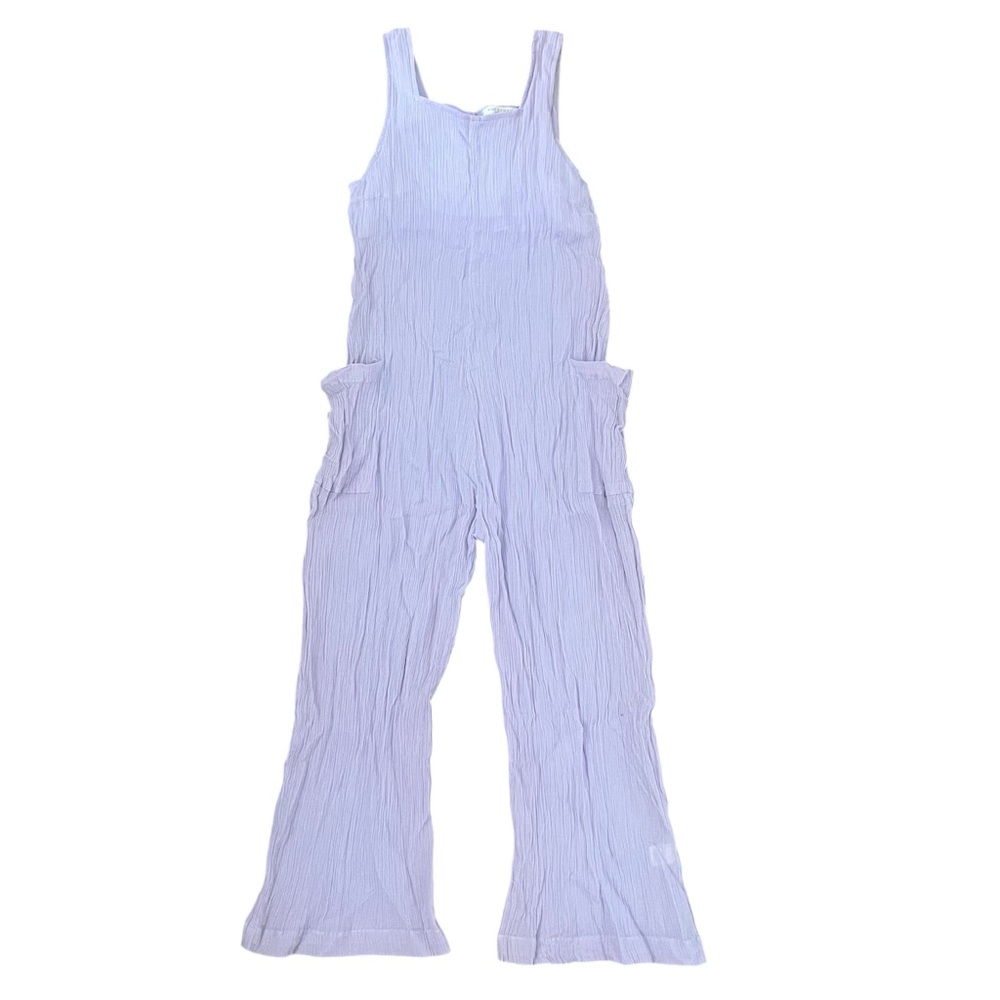 Pink Chicken (8y) Lavender Gauze Jumpsuit